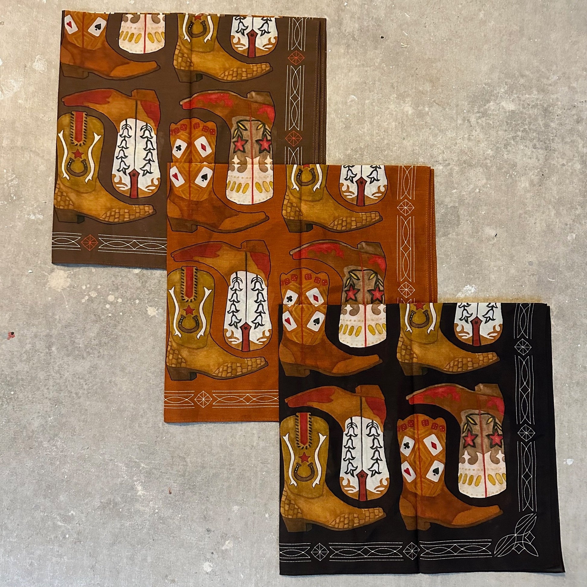 Boot Scarf, Burnt Orange, 26", Cotton Silk Blend - 3