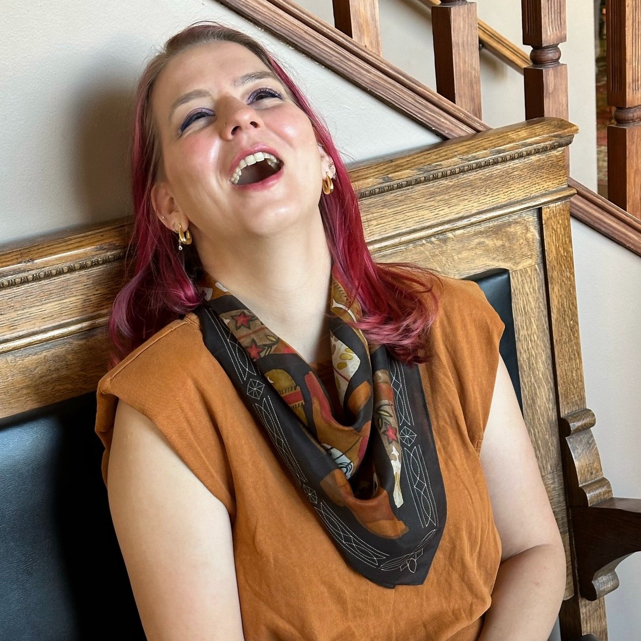 Boot Scarf, Charcoal, 26", Cotton Silk Blend   - 3