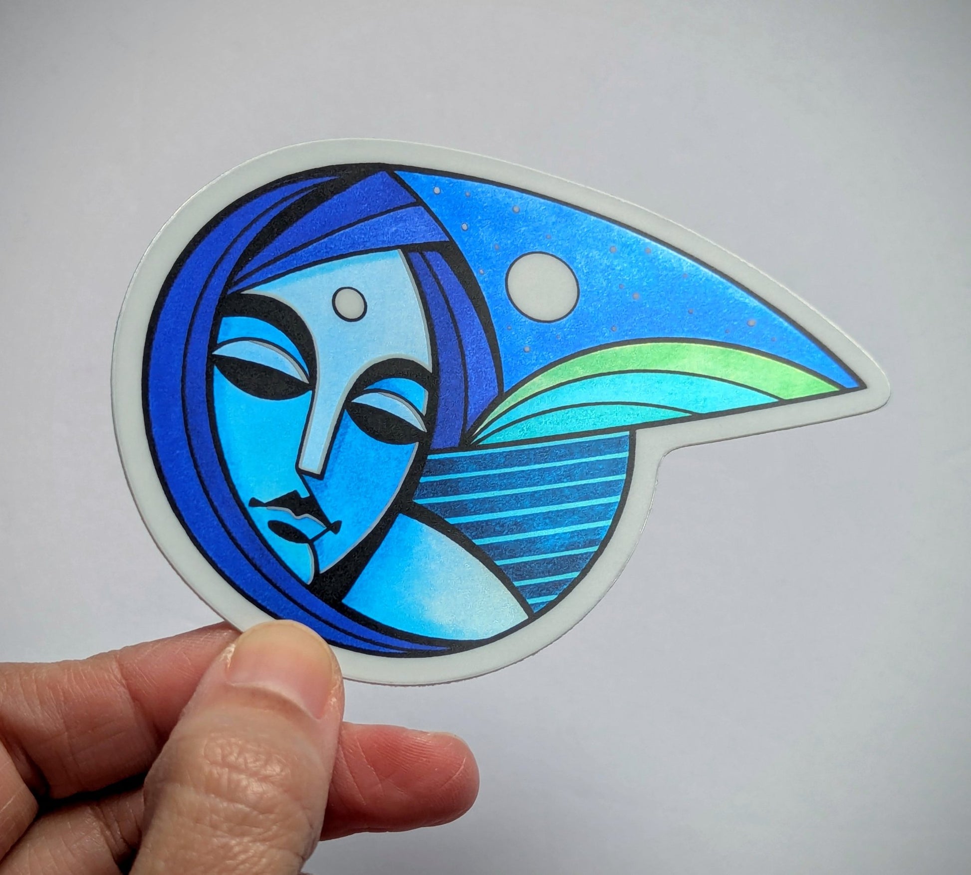 Sticker- Blue Mother Moon  - 1