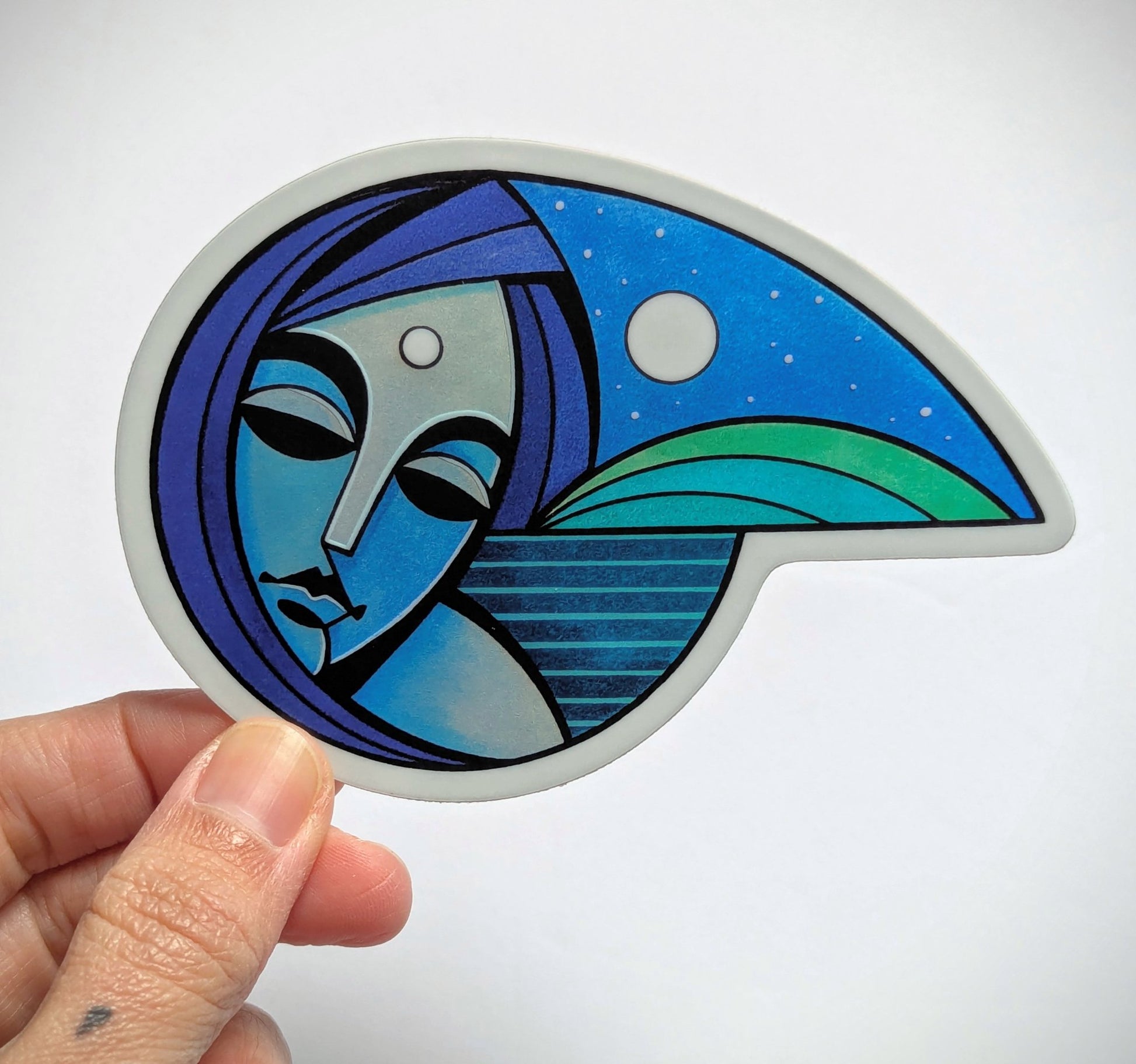 Sticker- Blue Mother Moon  - 2