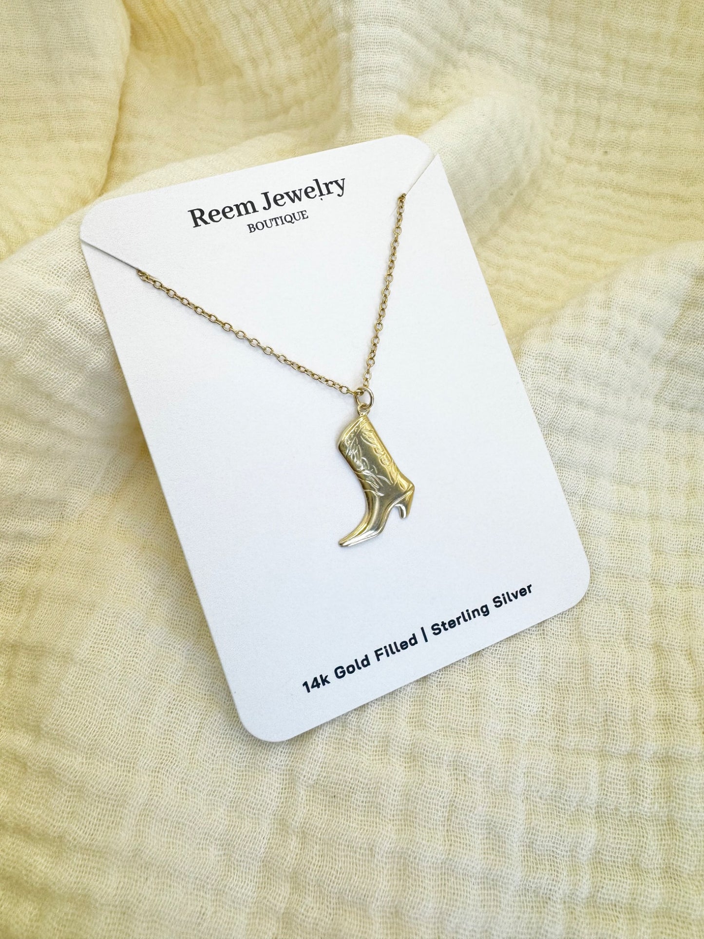 Cowboy Boot Necklace - 1