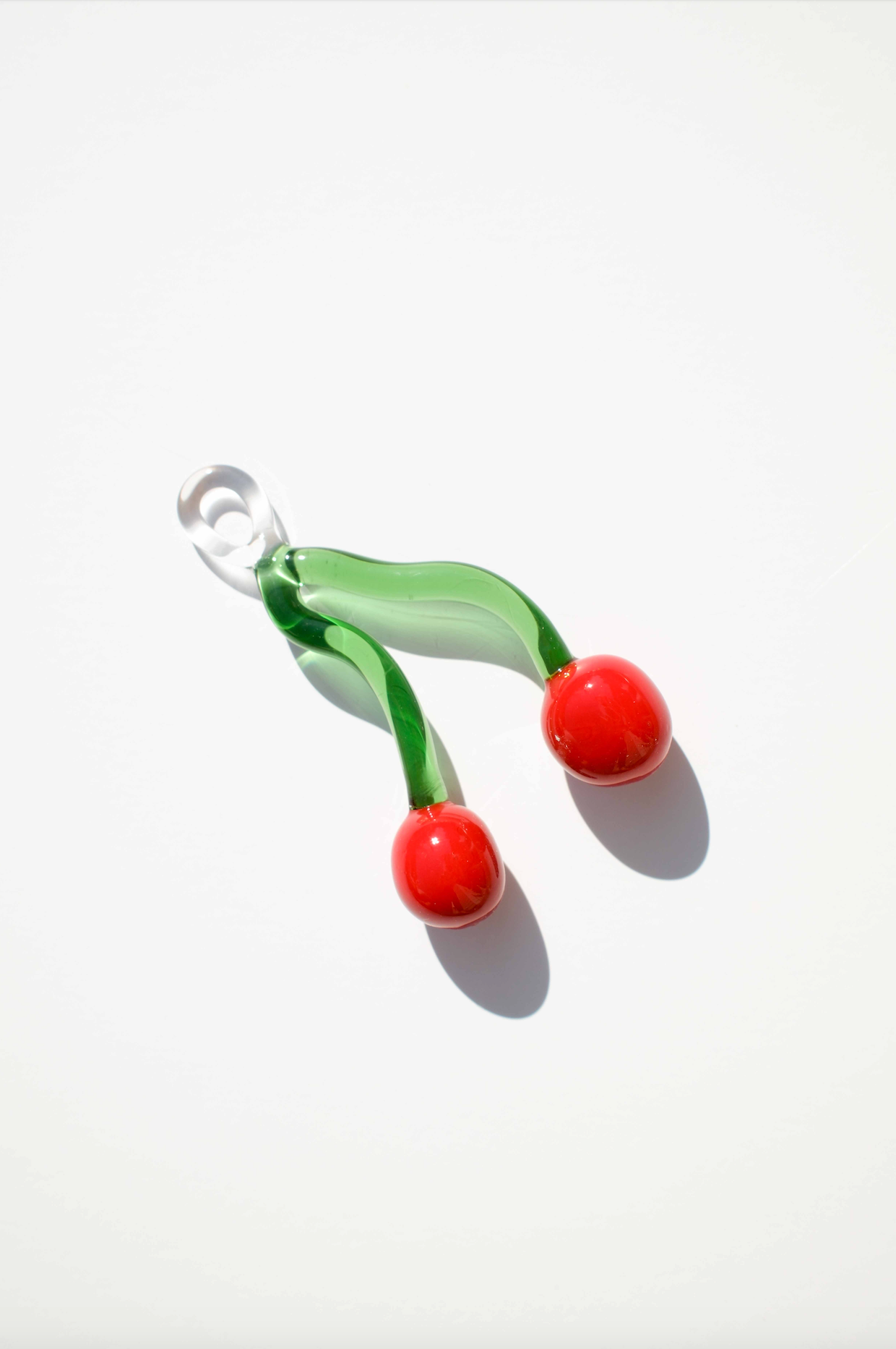 Glass Cherry Charm - 1