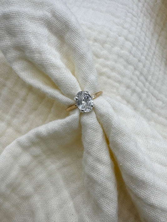 14K Gold Filled Solitaire Ring - 1