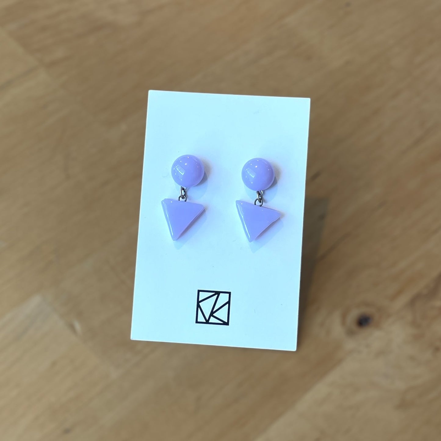 Geometric Glass Mini Drop Earrings (various colors)