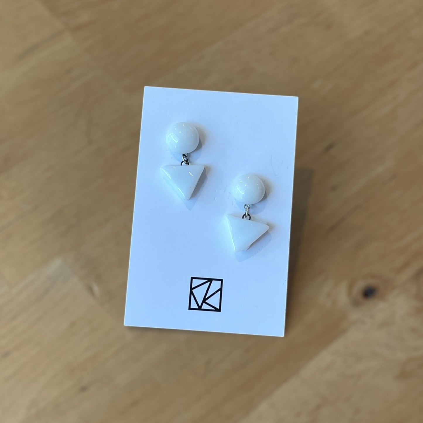 Geometric Glass Mini Drop Earrings (various colors)