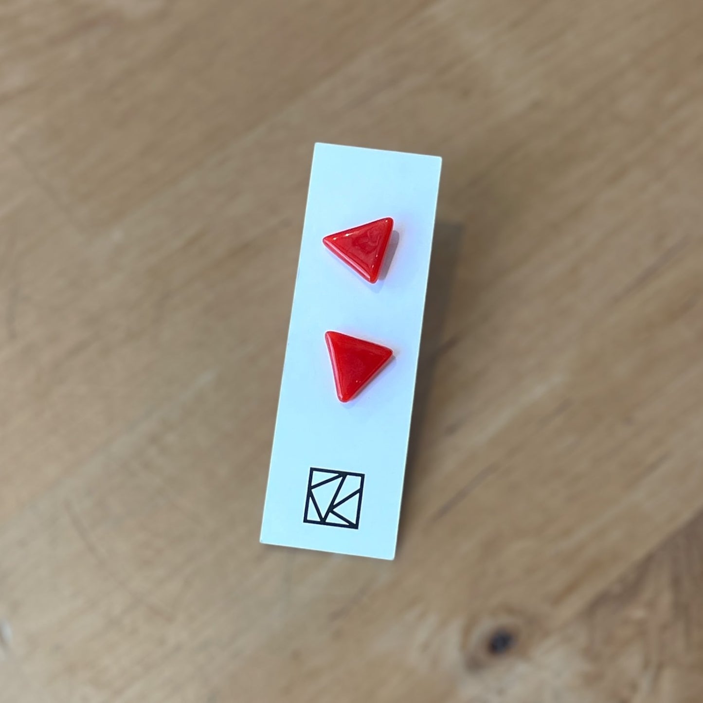 Glass Shape Stud Earrings (various colors)