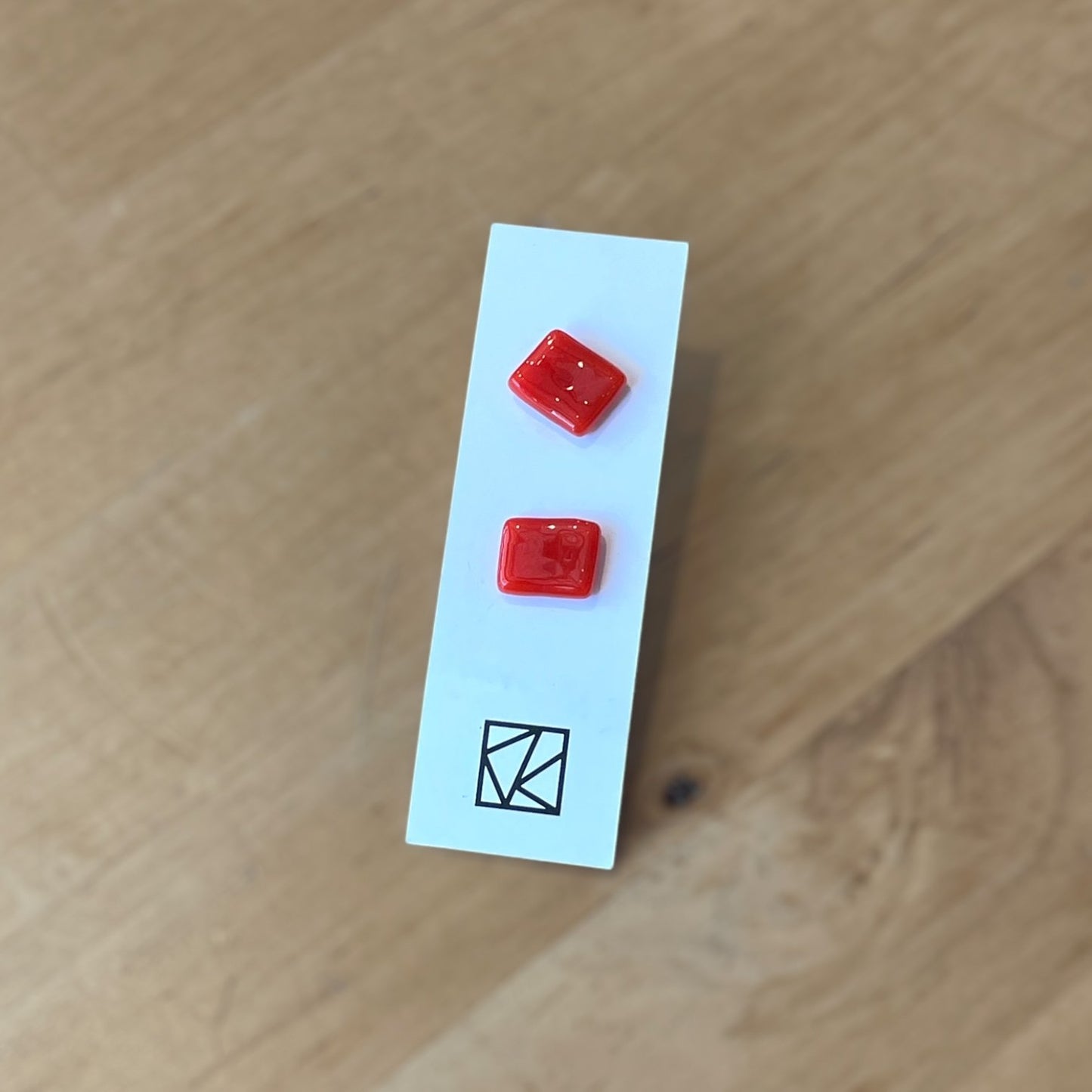 Glass Shape Stud Earrings (various colors)