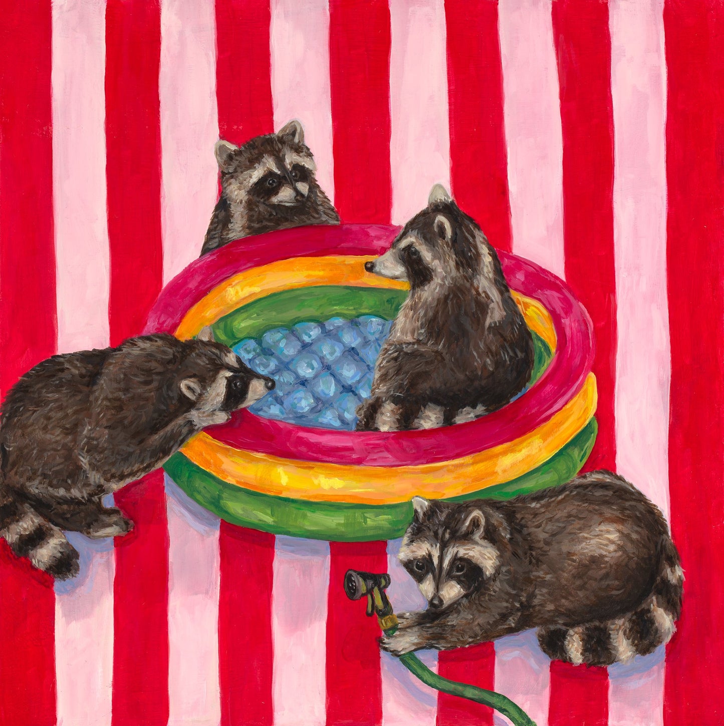 Pool Party Raccoons