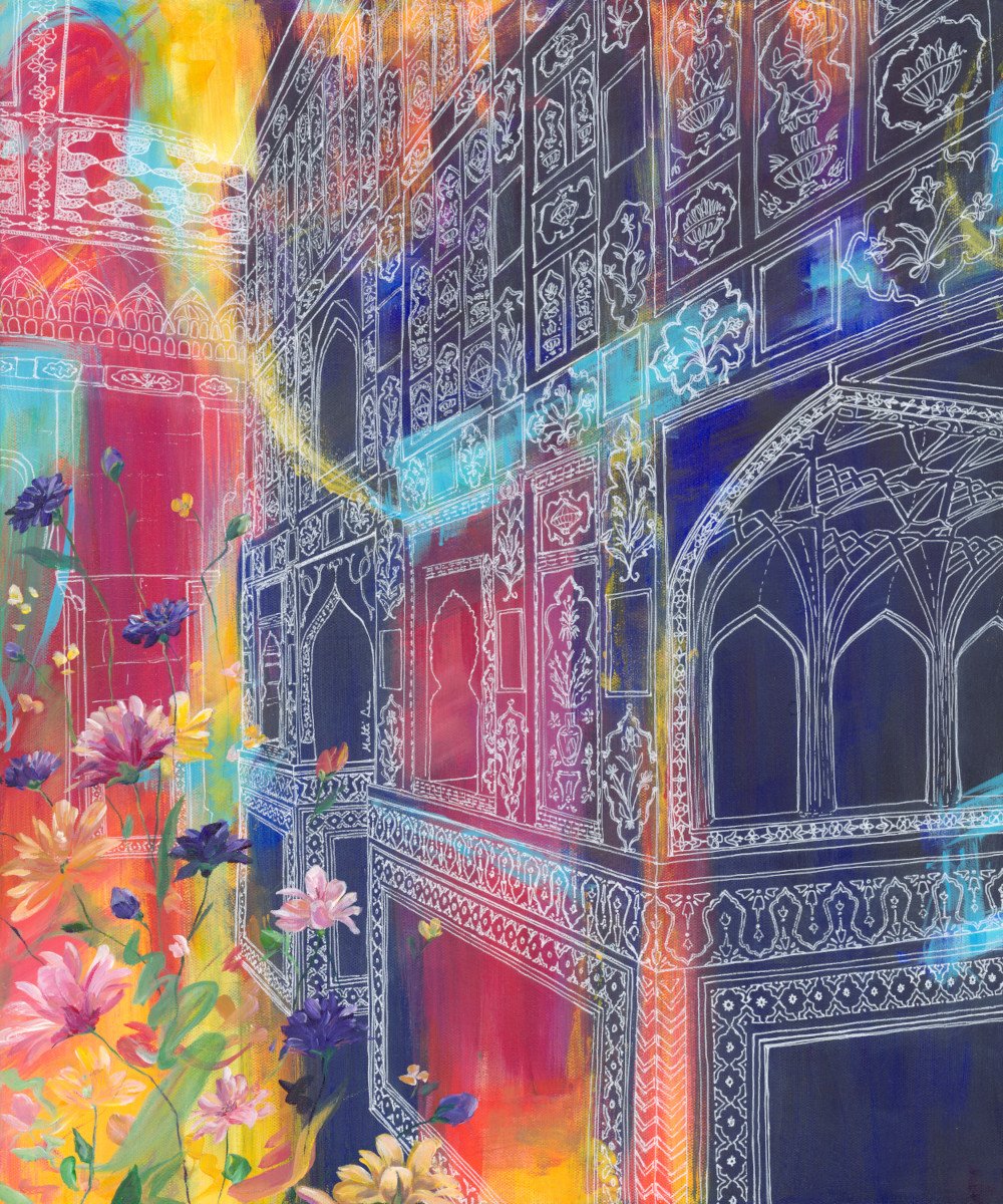 Print- "Echoes of Ruby Lights" - by Malti B Lee