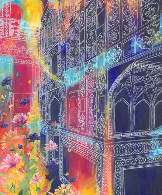 Print- "Echoes of Ruby Lights" - by Malti B Lee