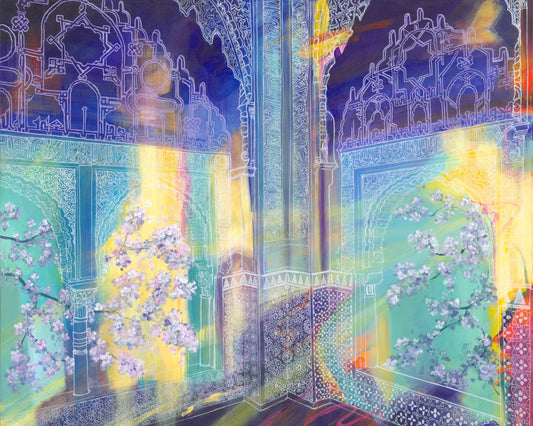 Print- "Moonlight on Fortified Walls" - by Malti B Lee