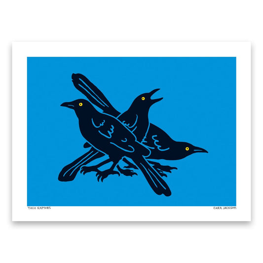65b2bb63f348b87cbe1f70aa_taco-raptors-grackle-artwork-art-print-cara-jackson_1768764834055.jpg