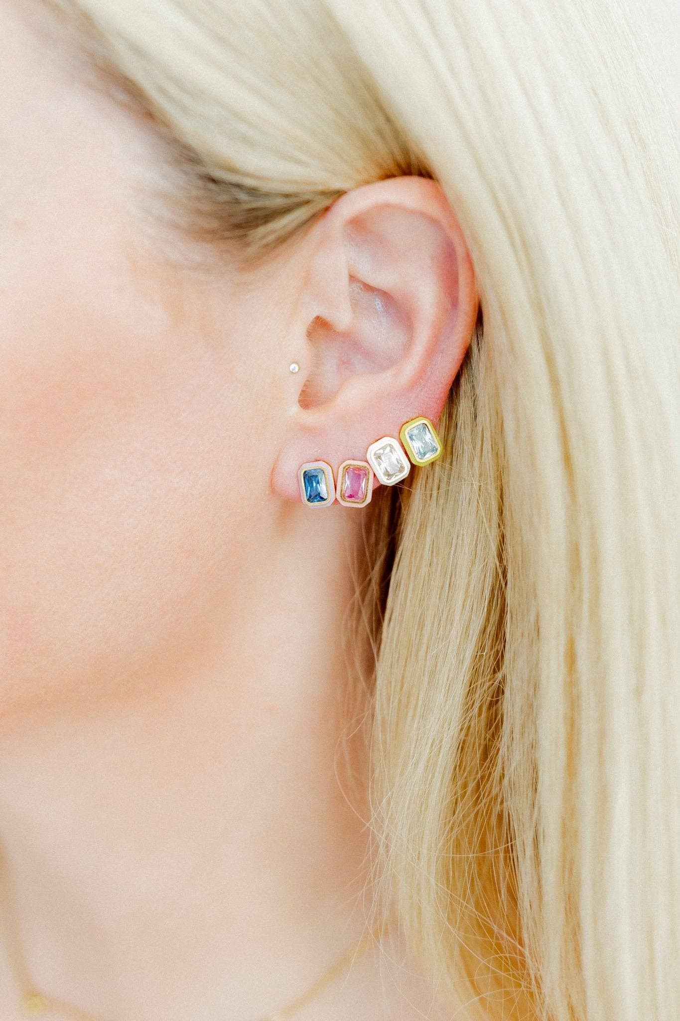 Screwback Stud Earrings - Whitney Orange Sherbet