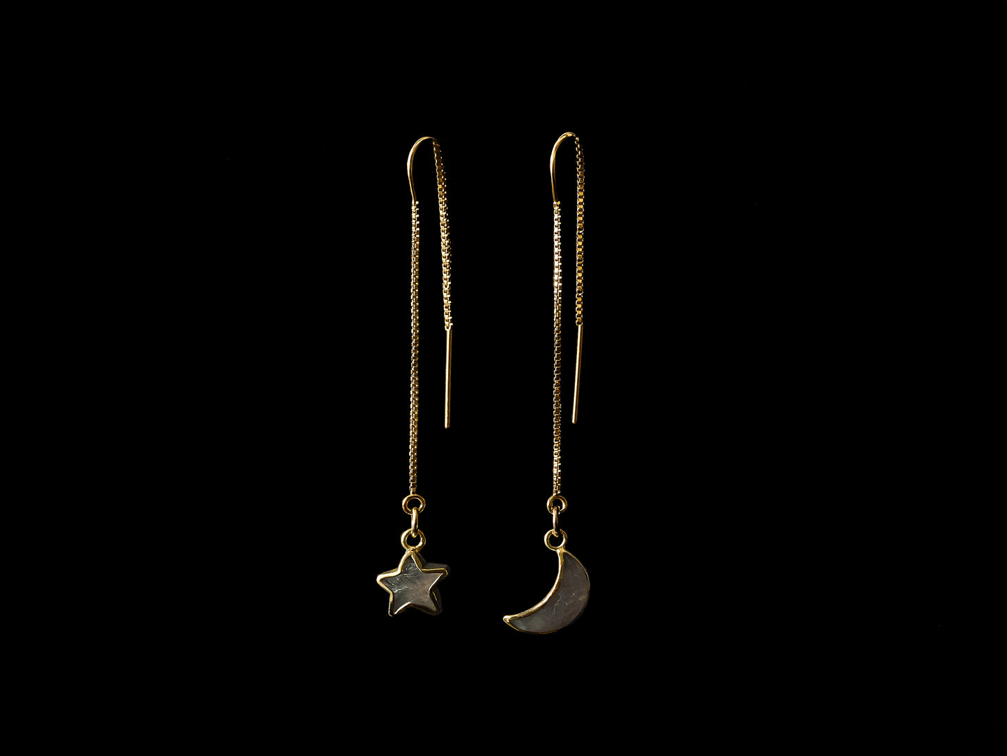 Earrings - Ear Threaders Gold Filled Ear Wires with Gemstones