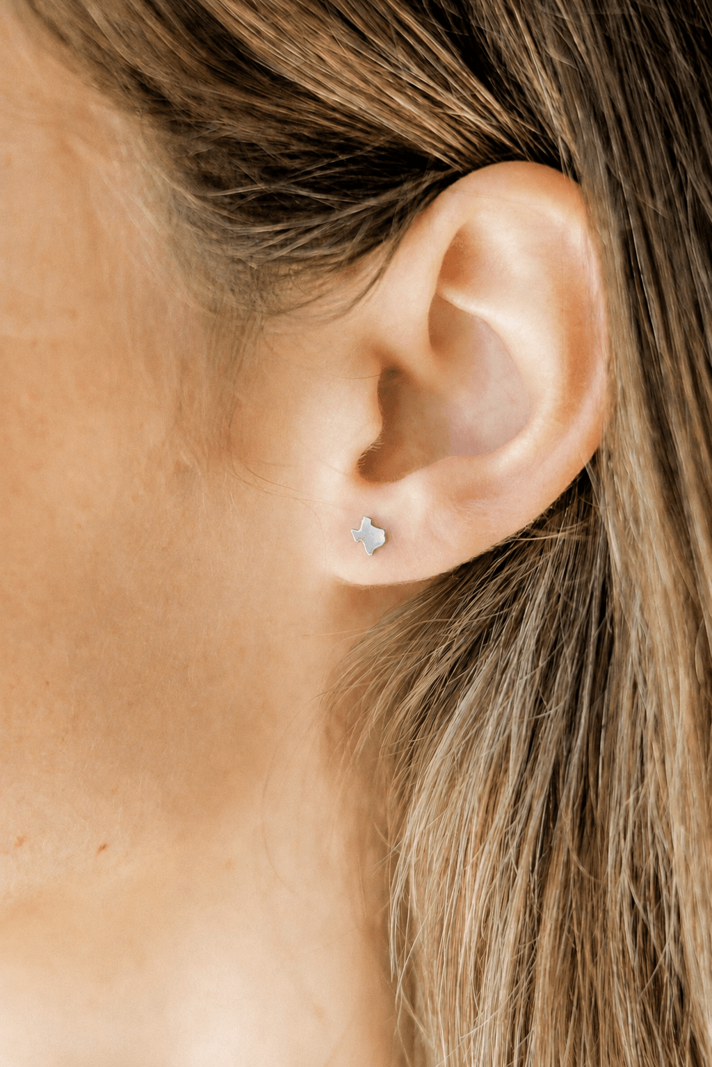 Screwback Stud Earrings - Petite Texas Silver