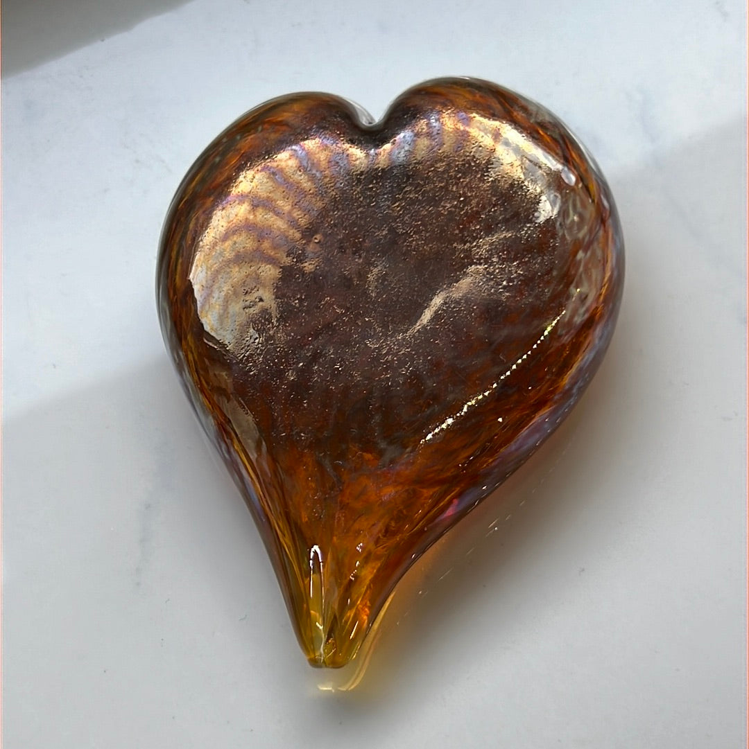 Sculpture- Hearts, blown glass, hangable