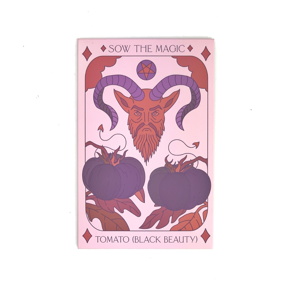 Seed Packet- Black Beauty Tomato Tarot Garden + Gift