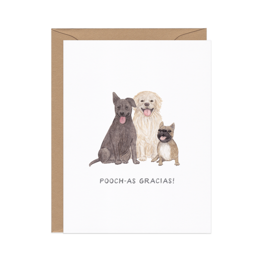 Pooch-as Gracias — Spanish Pun Thank You Card