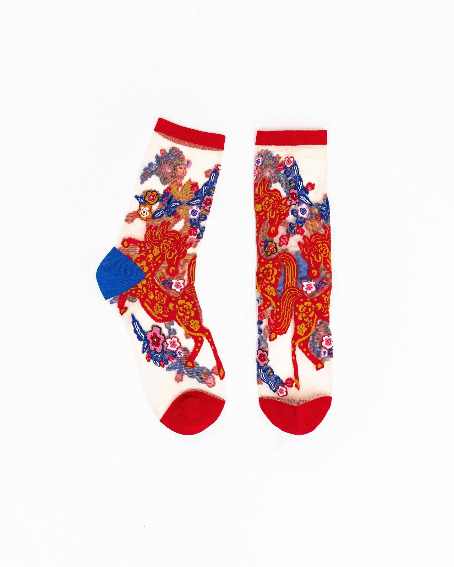 Year of the Horse Sheer Crew Sock