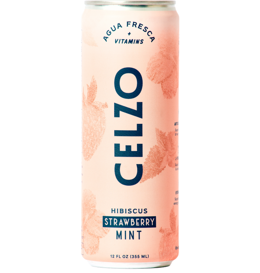 Strawberry Hibiscus Mint - 12oz bubbly agua fresca