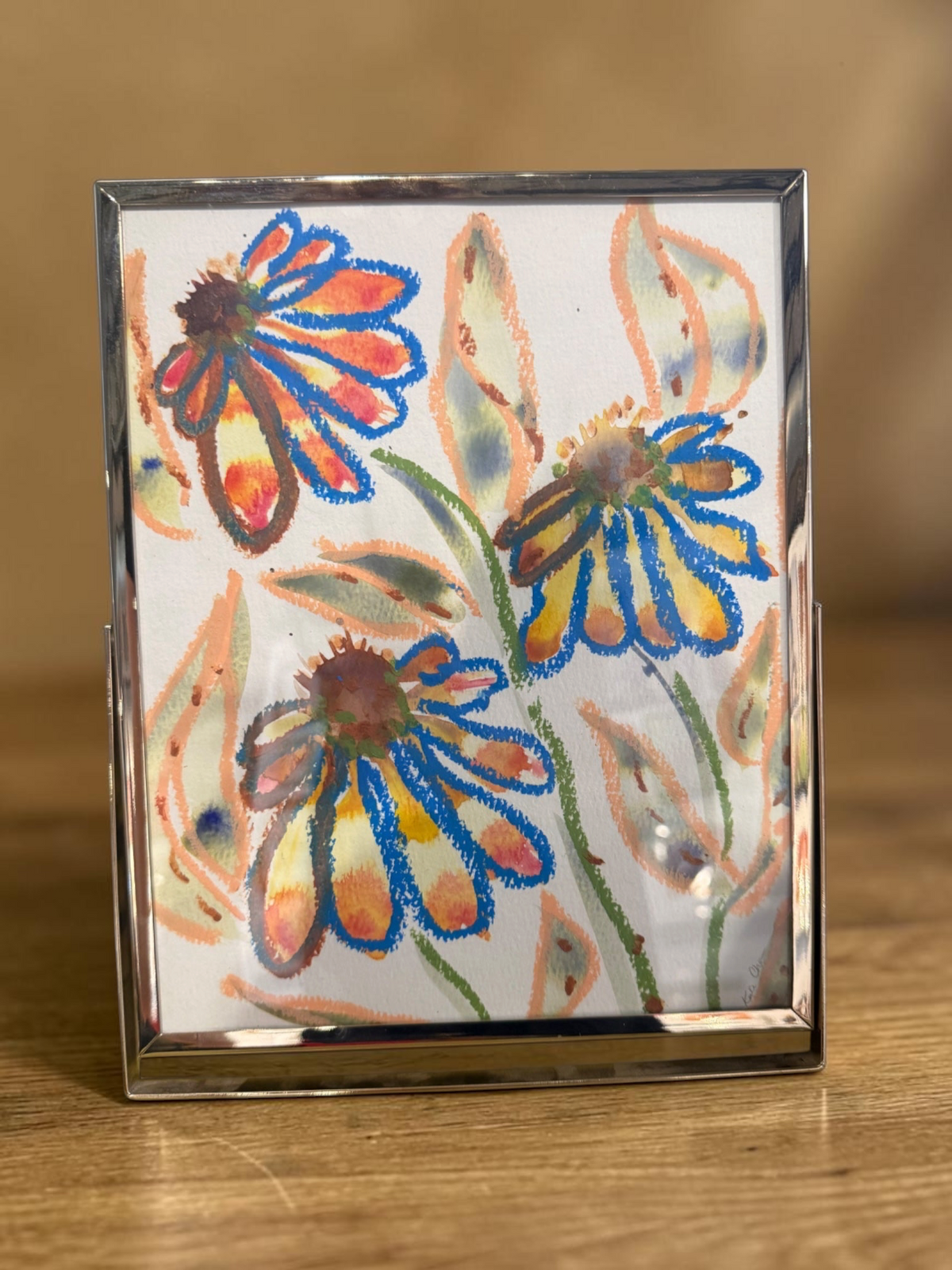 Standing Art Originals In Gold Frame