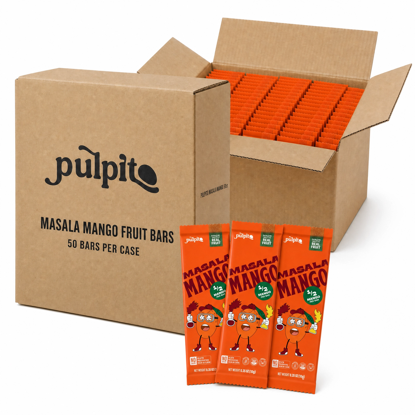 Masala Mango - Natural Fruit Snacks - Dried Fruit Bars