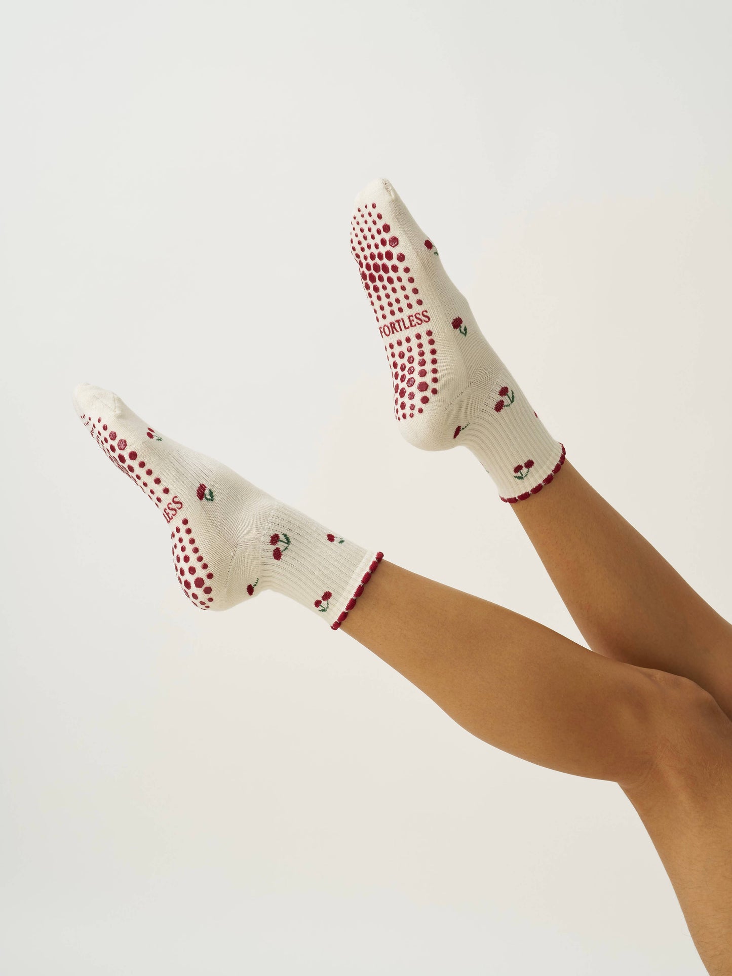 🍒 Little Cherry Petal Grip Sock, Pilates Socks