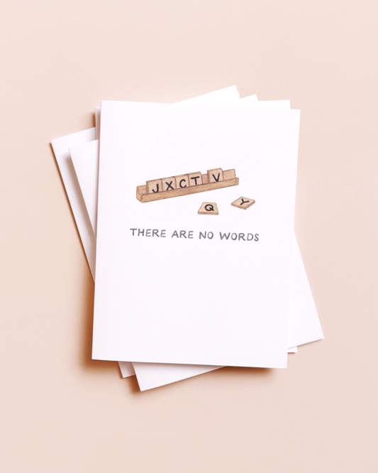 There Are No Words — Scrabble Sympathy / Support Card
