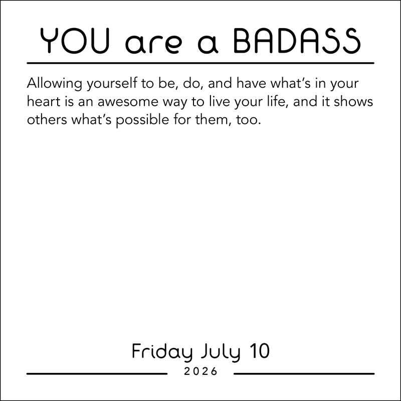You Are a Badass 2026 Day-to-Day Calendar by Jen  Sincero
