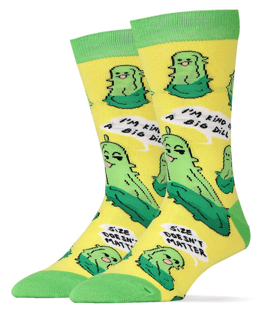 Big Dill | Men's Cotton Crew Funny Pickle Socks
