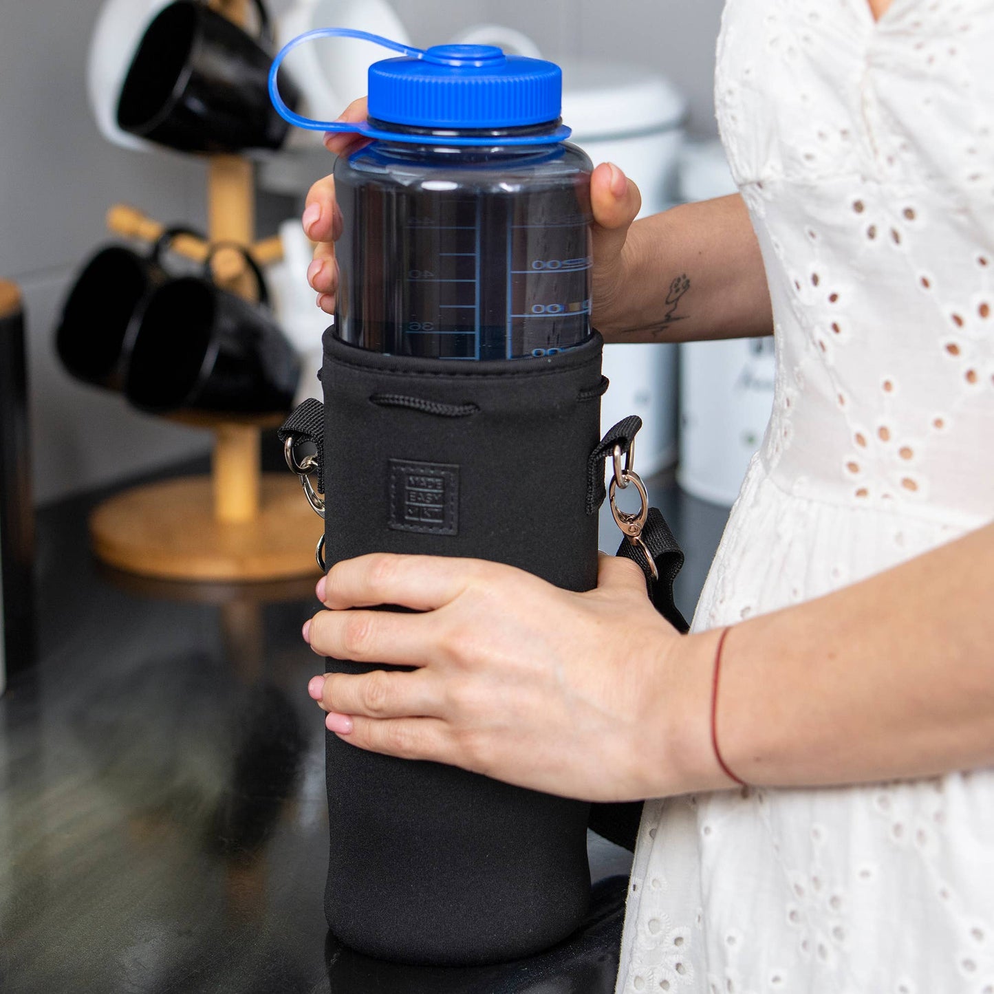 Made Easy Kit Water Bottle Carrier Holder w/Shoulder Strap