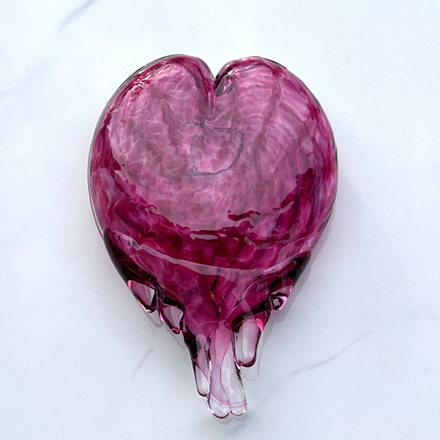 Sculpture- Hearts, blown glass, hangable