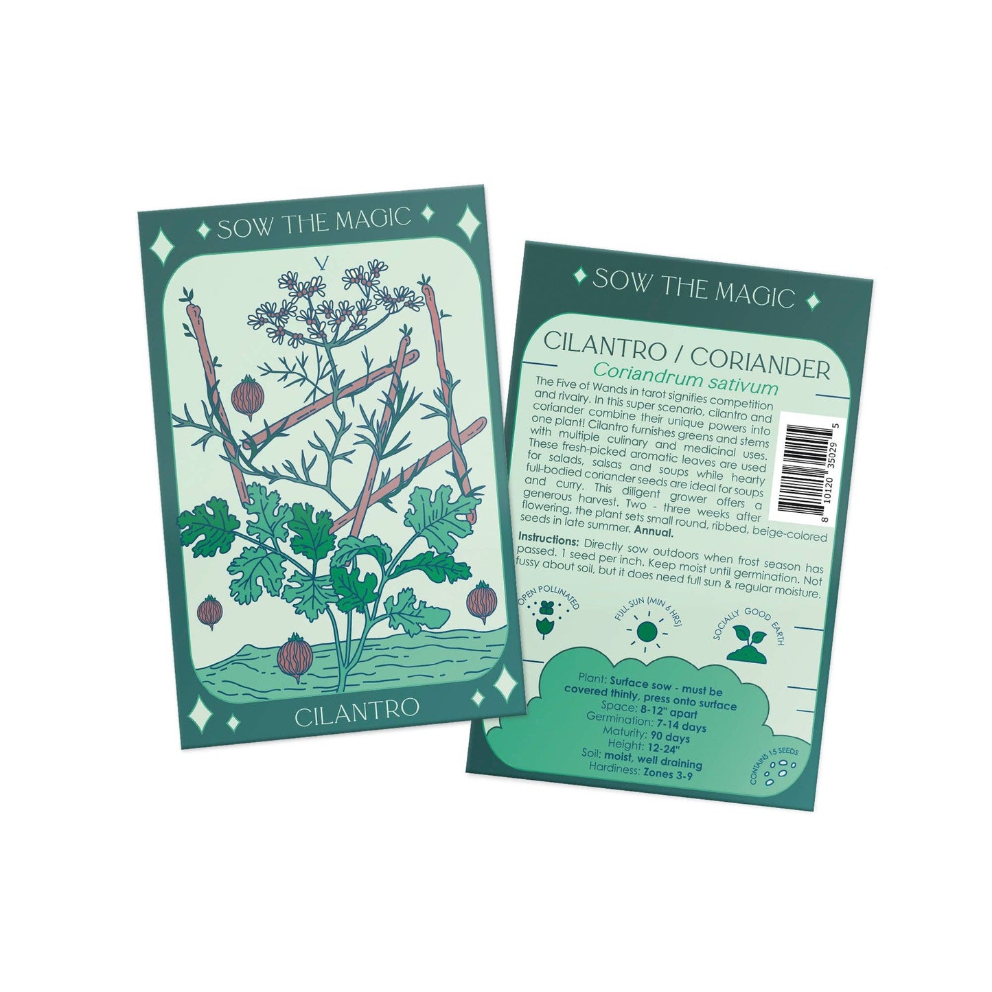 Cilantro Coriander Tarot Seed Packet