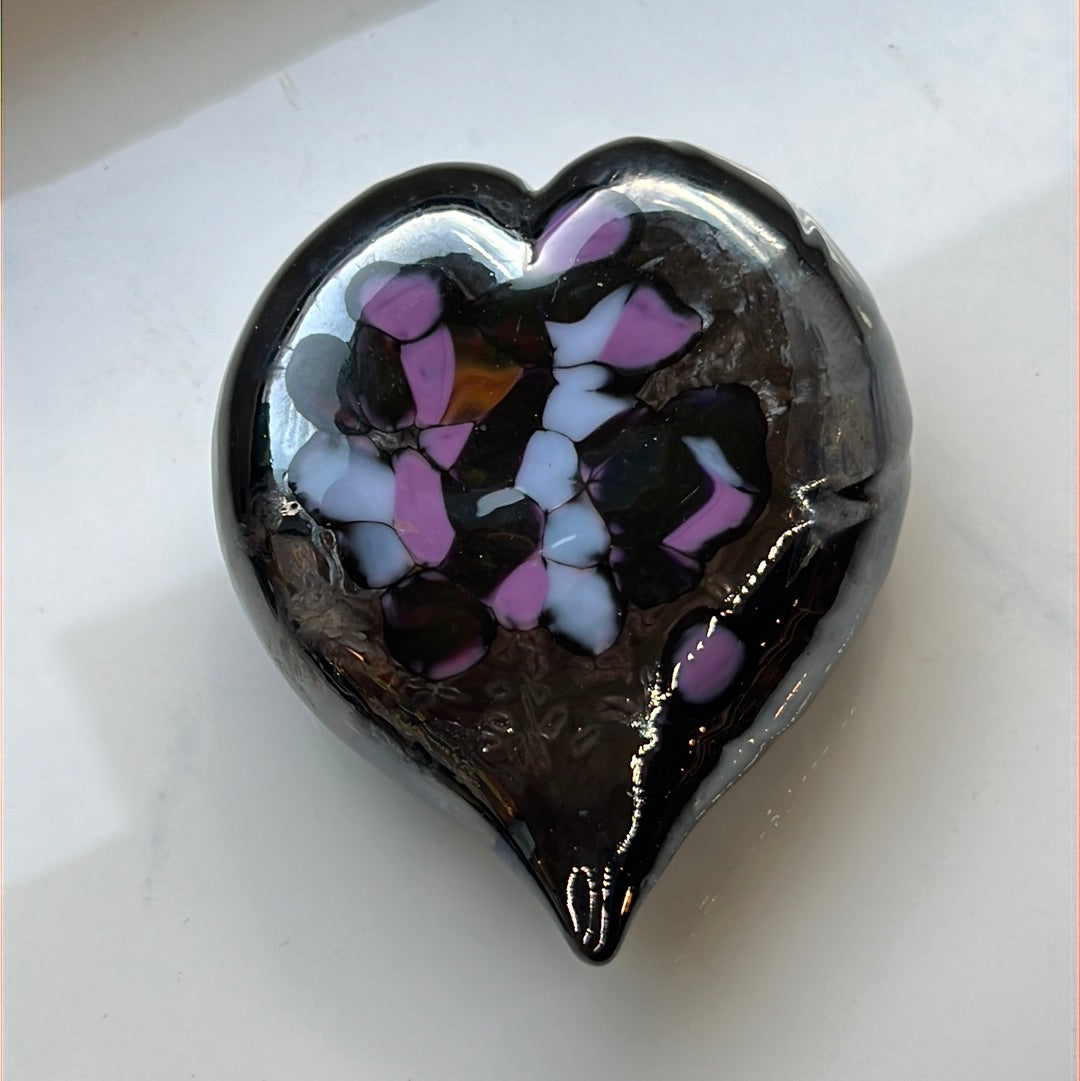 Sculpture- Hearts, blown glass, hangable