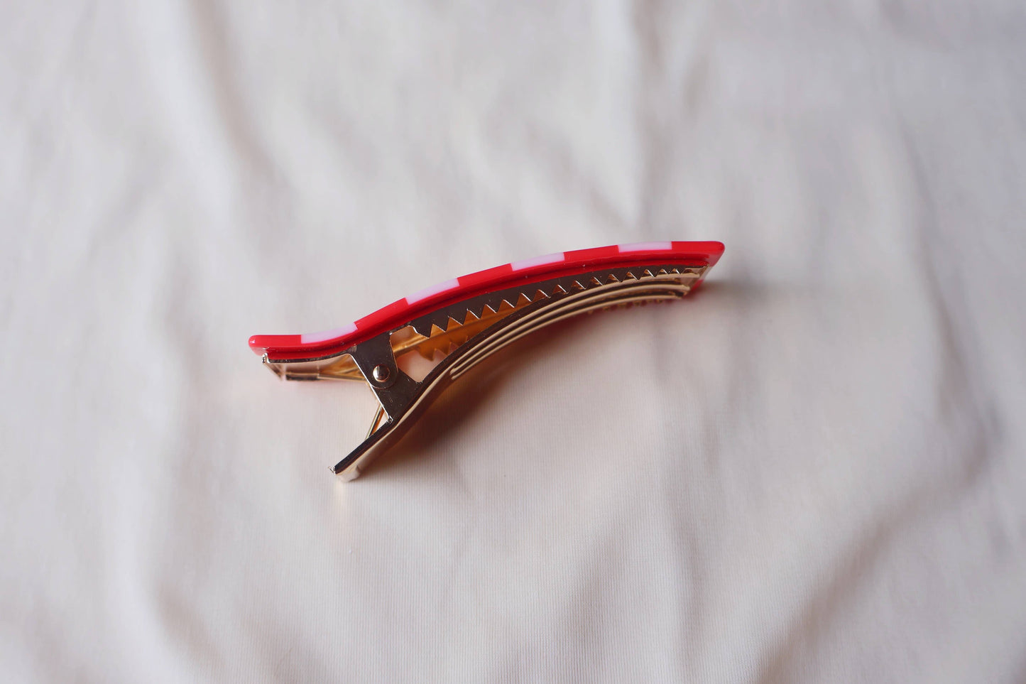 Gingham XL Alligator Clip