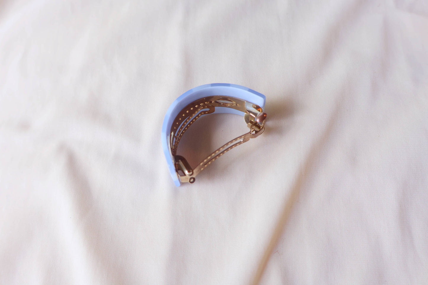 Gingham Ponytail Clip