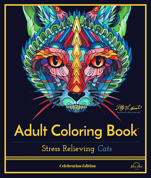 Adult Coloring Book: Stress Relieving Cats (Unique Gifts)