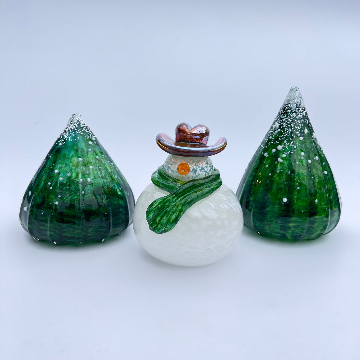 Sculpture- Snowpeople, glass