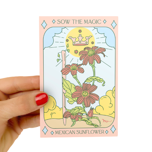Seed Packet- Mexican Sunflower Tarot Garden + Gift