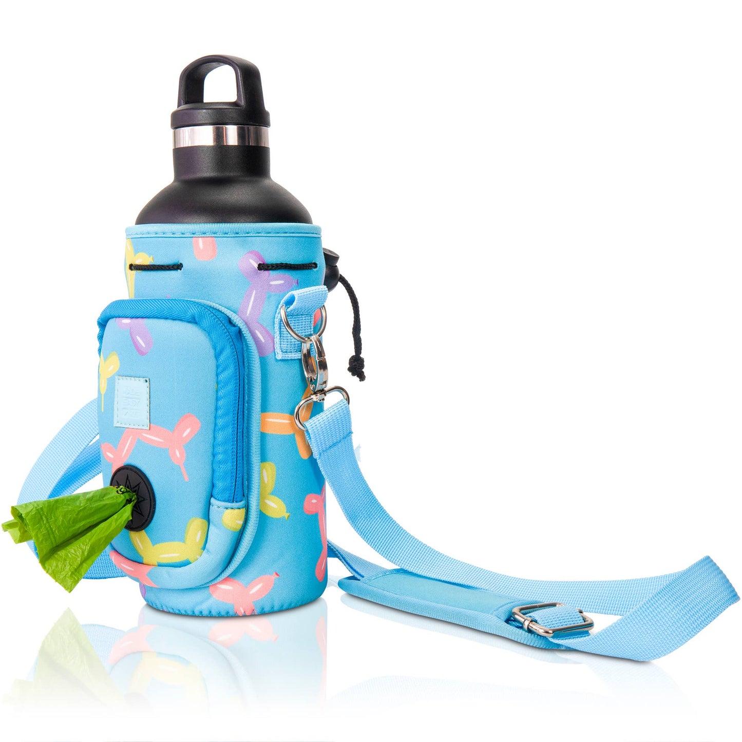 Made Easy Kit Water Bottle Carrier w/Pocket for Dog Poop Bag
