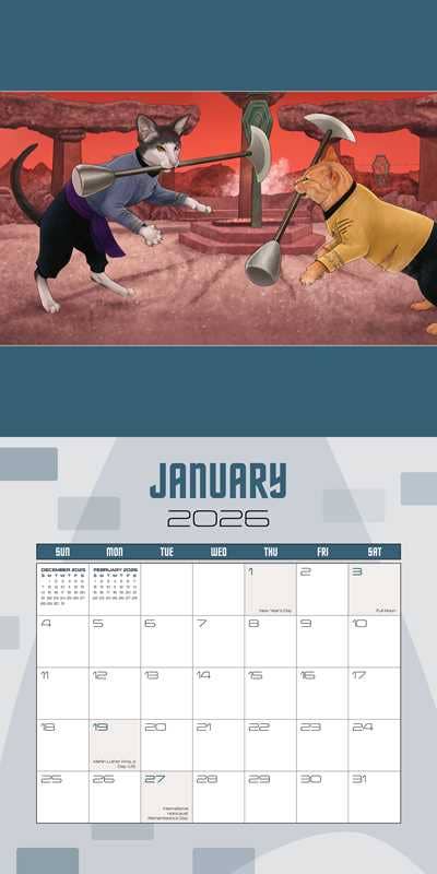 Star Trek: Cats 2026 Wall Calendar by CBS