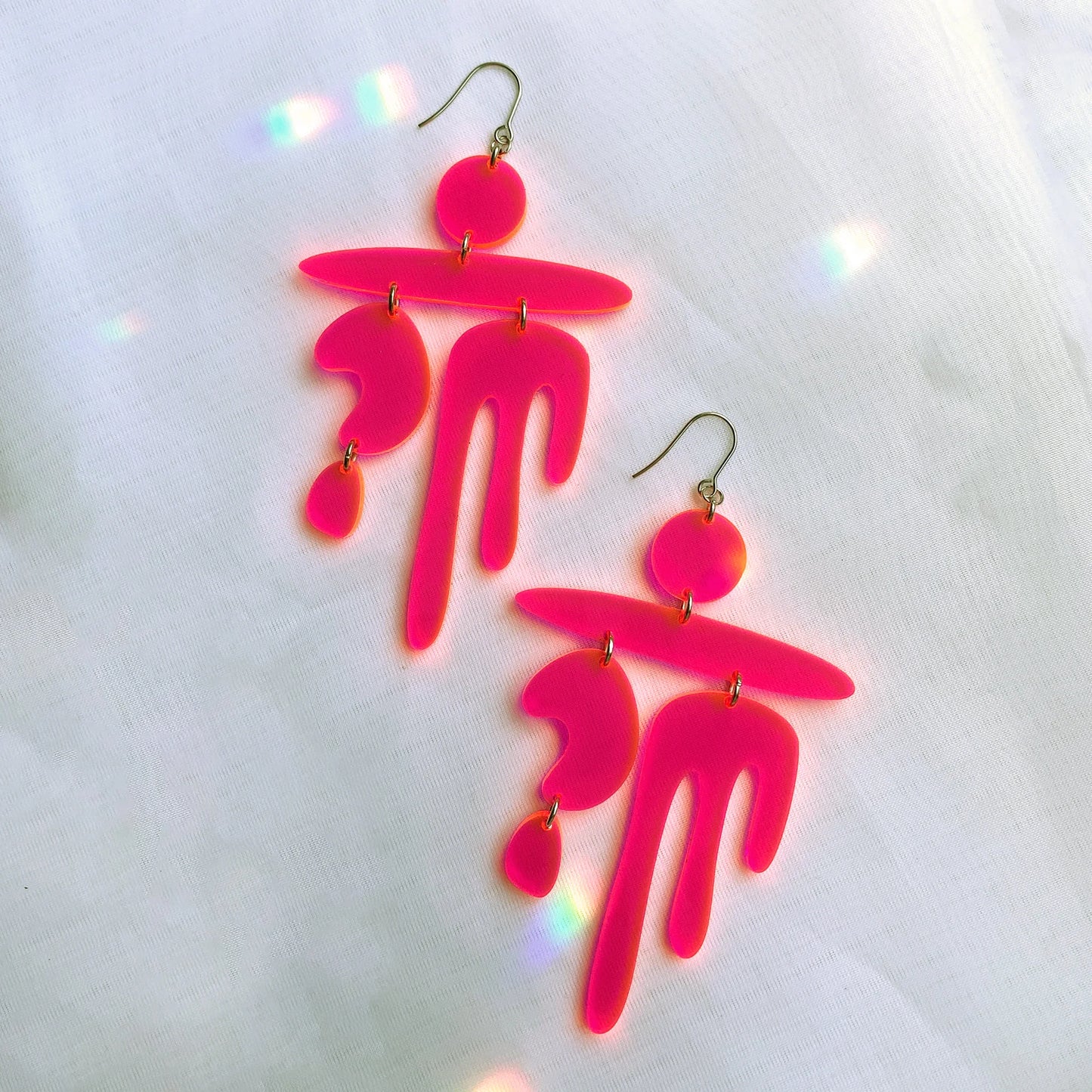 Earrings- Playful Hot Pink