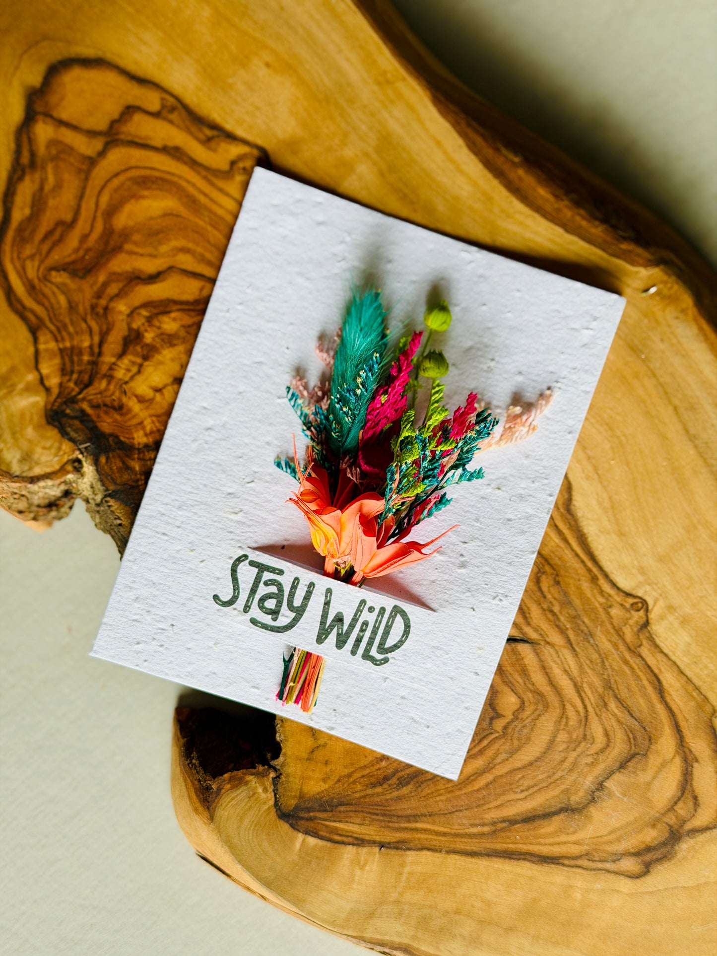 Wildflower Seed Card + Dried Flower Bouquet