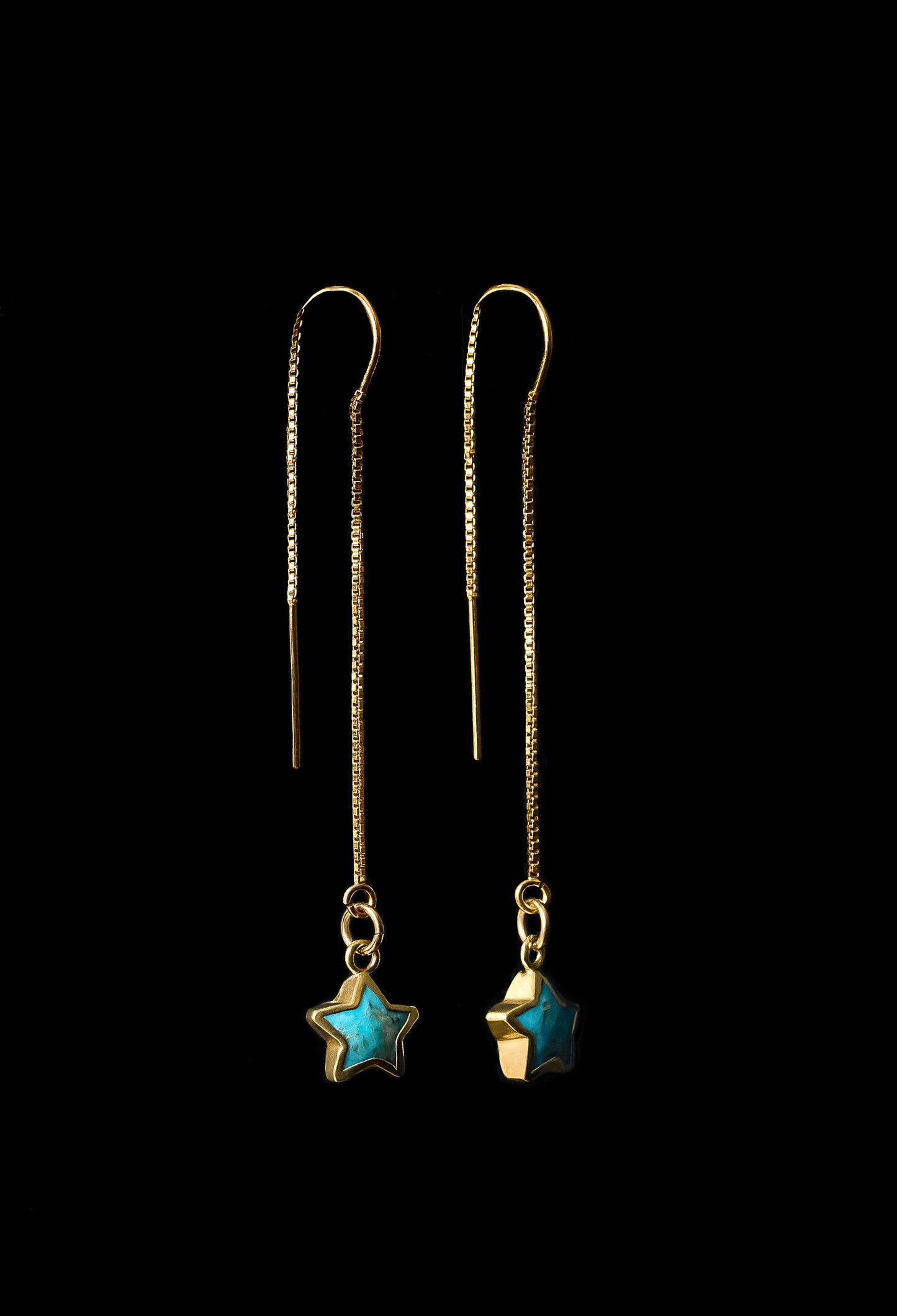 Earrings - Ear Threaders Gold Filled Ear Wires with Gemstones