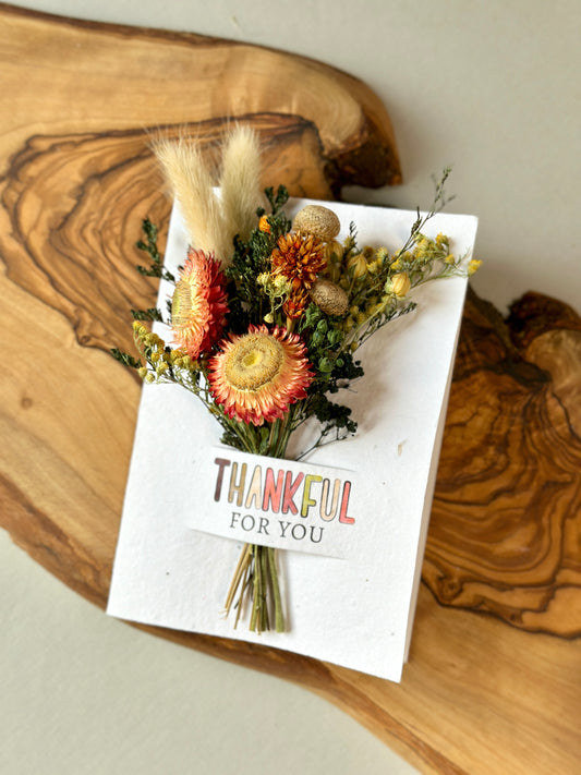 Wildflower Seed Card + Dried Flower Bouquet