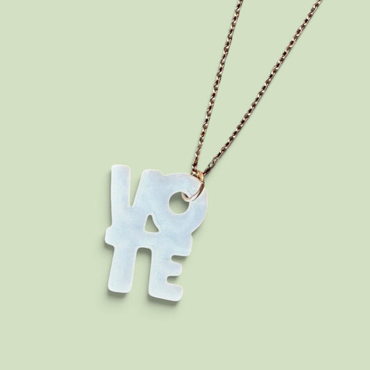 VOTE Glass Pendant Necklace
