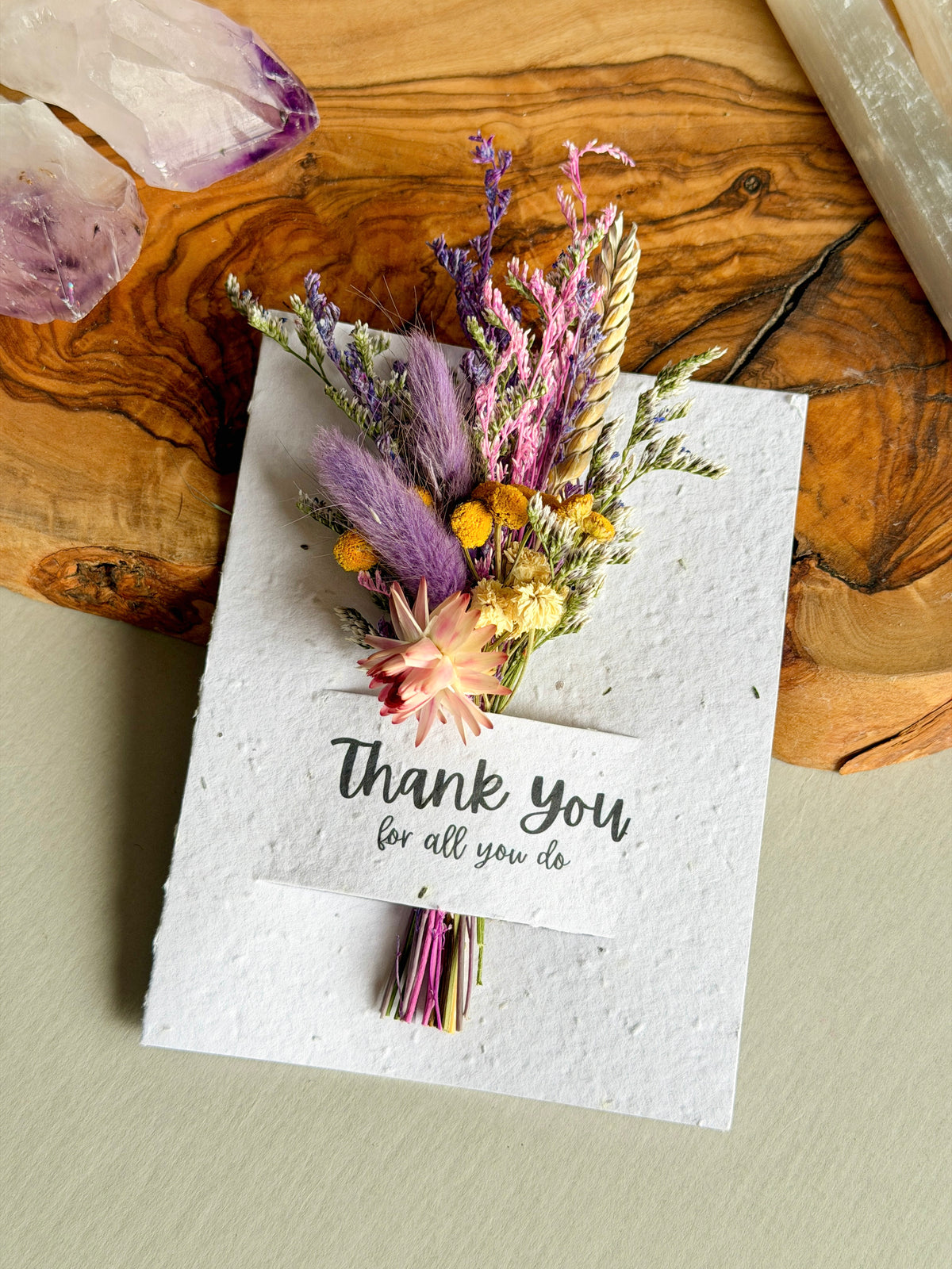Wildflower Seed Card + Dried Flower Bouquet