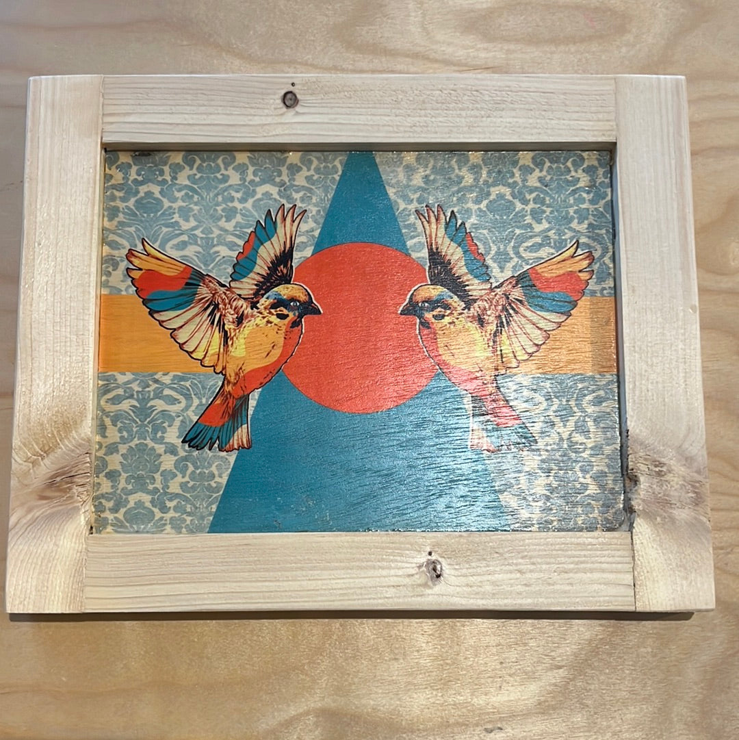 Framed, 𝘉𝘪𝘳𝘥𝘴 𝘰𝘧 𝘢 𝘍𝘦𝘢𝘵𝘩𝘦𝘳, Easy Street Prints- 11” x 13”