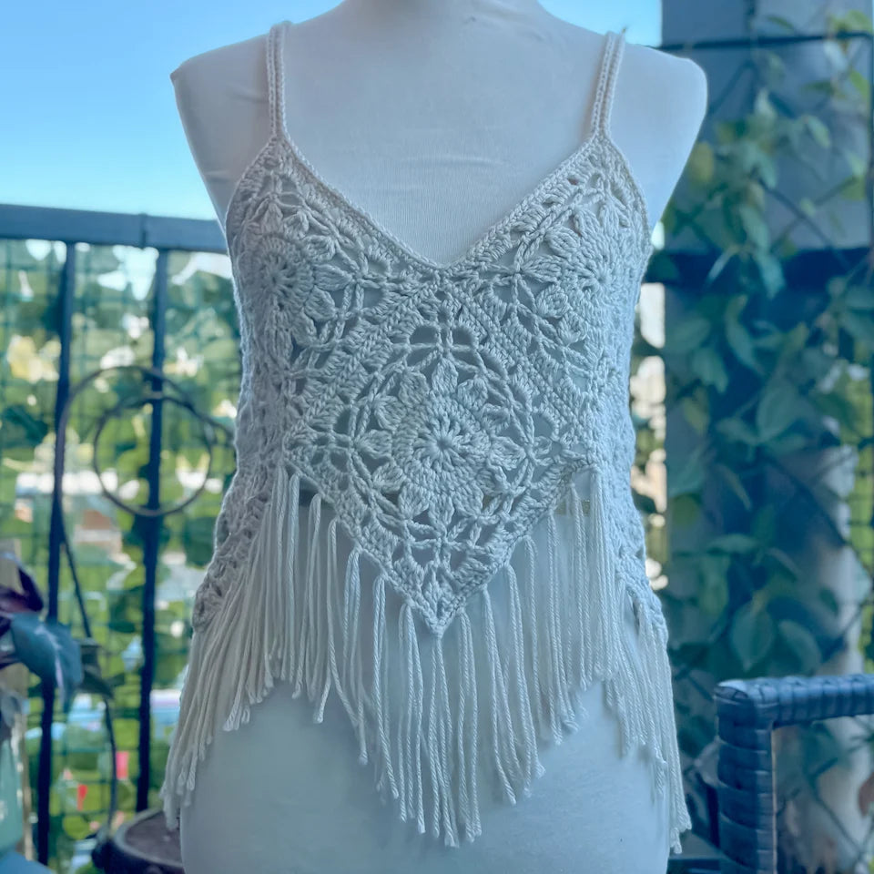 Boho Fringe Crochet Top