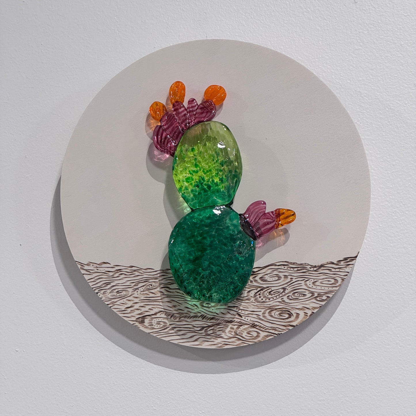 Sculpture- Prickly Pear CACTUS, wall hanging